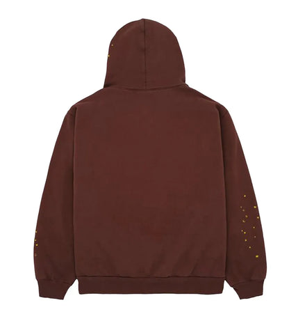 Sp5der Web Logo Brown Hoodie/Pants (2-Piece)
