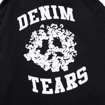 Denim Tears University Zip Up Hoodie Black