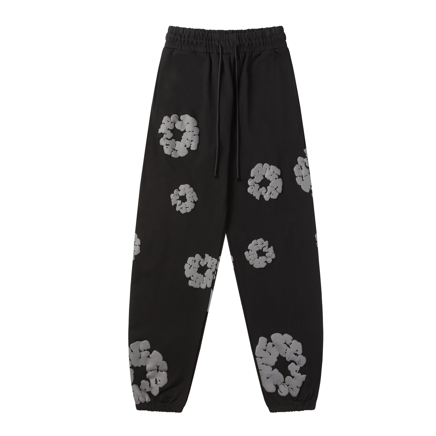 Denim Tears The Cotton Wreath Black and Grey Sweatpants