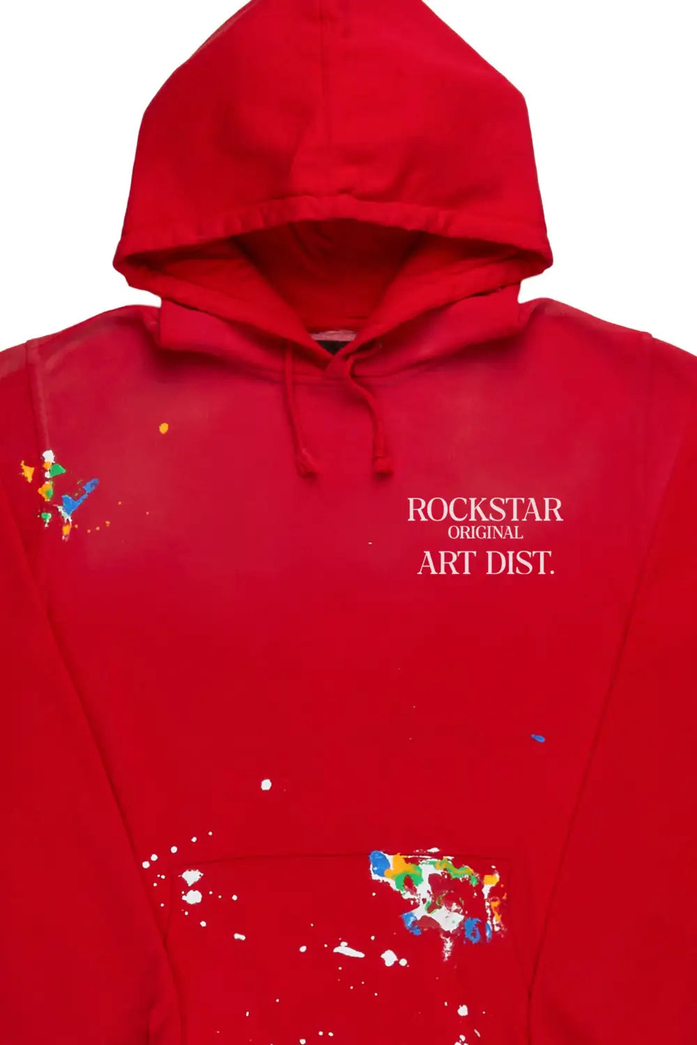 Rockstar Art Dist. Red Graphic Hoodie
