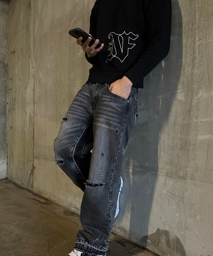 FLARED JEANS - ASH