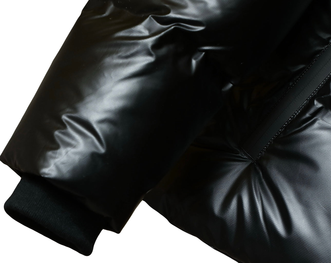 Men's Puffer Jacket with Red Line - Warm Insulated Jacket for Cold Weather