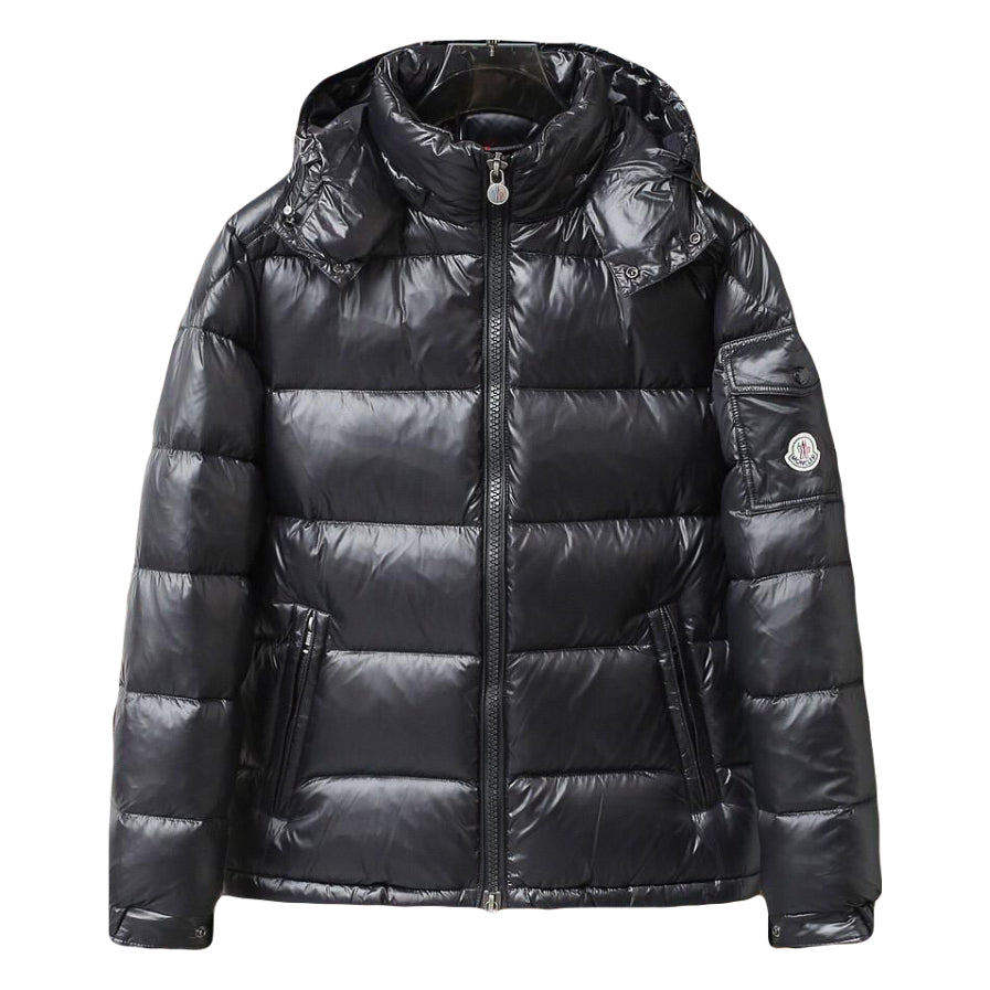 Moncler Men's Black Puffer Jacket - Stylish Winter Coat with Hood