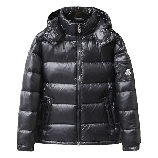 Moncler Men's Black Puffer Jacket - Stylish Winter Coat with Hood