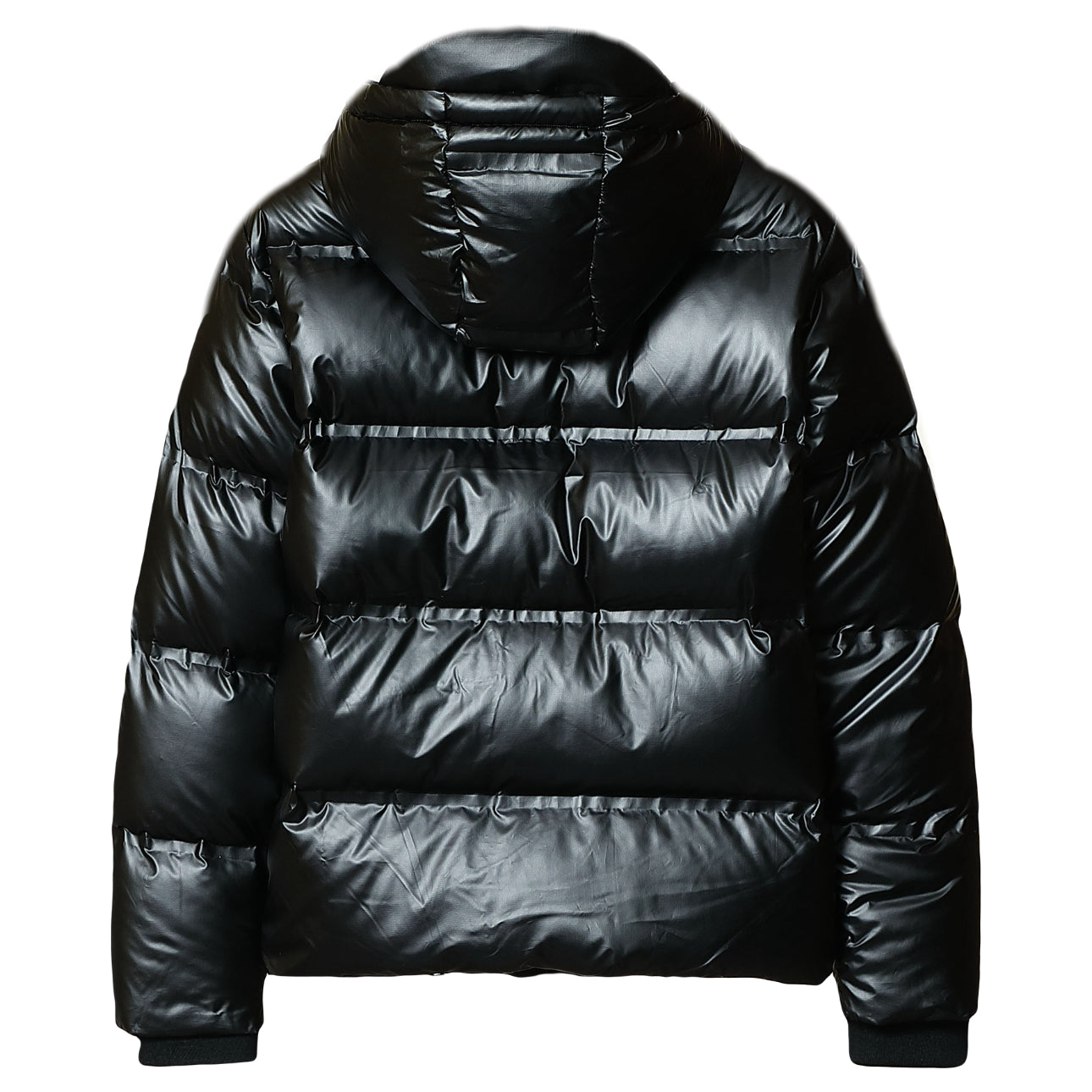 Men's Puffer Jacket with Red Line - Warm Insulated Jacket for Cold Weather