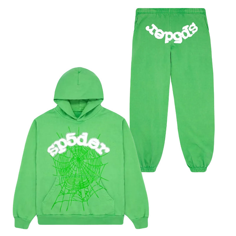 Sp5der Slime Green Hoodie/Pants (2-Piece)