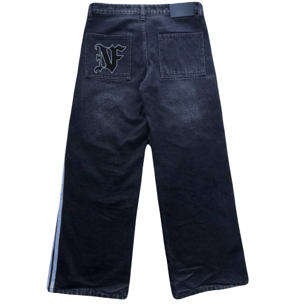 BAGGY JEANS - STRIPED