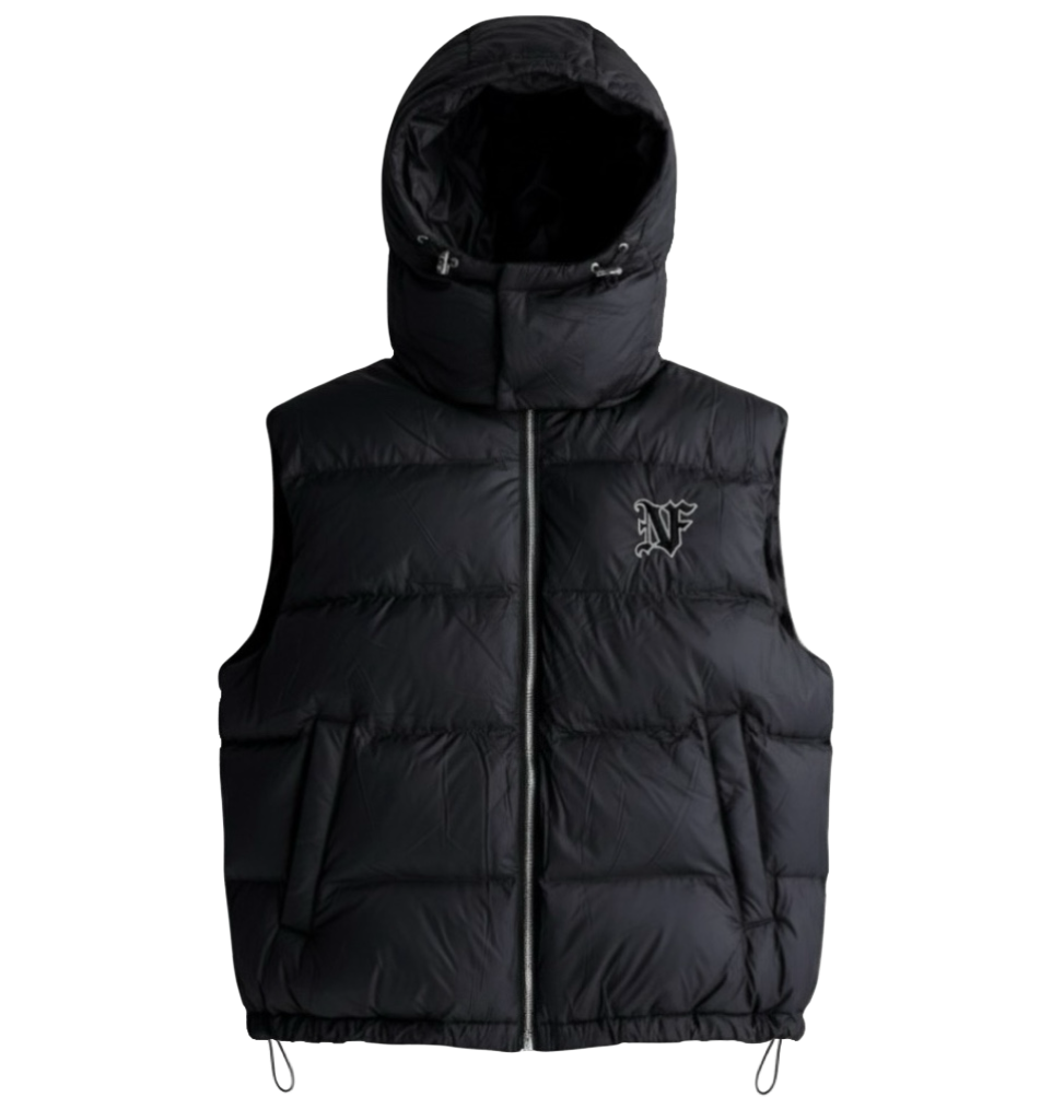 HOODED PUFFER VEST