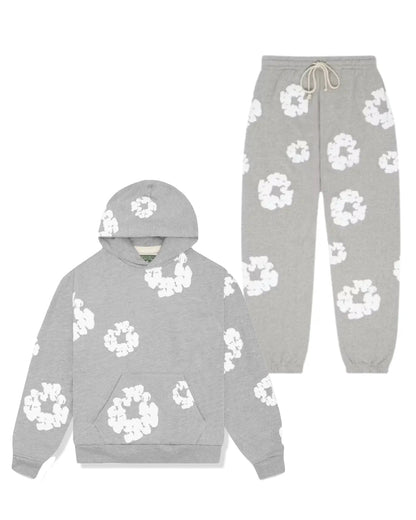 Denim Tears The Cotton Wreath Grey Hoodie/Pants (2-Piece)