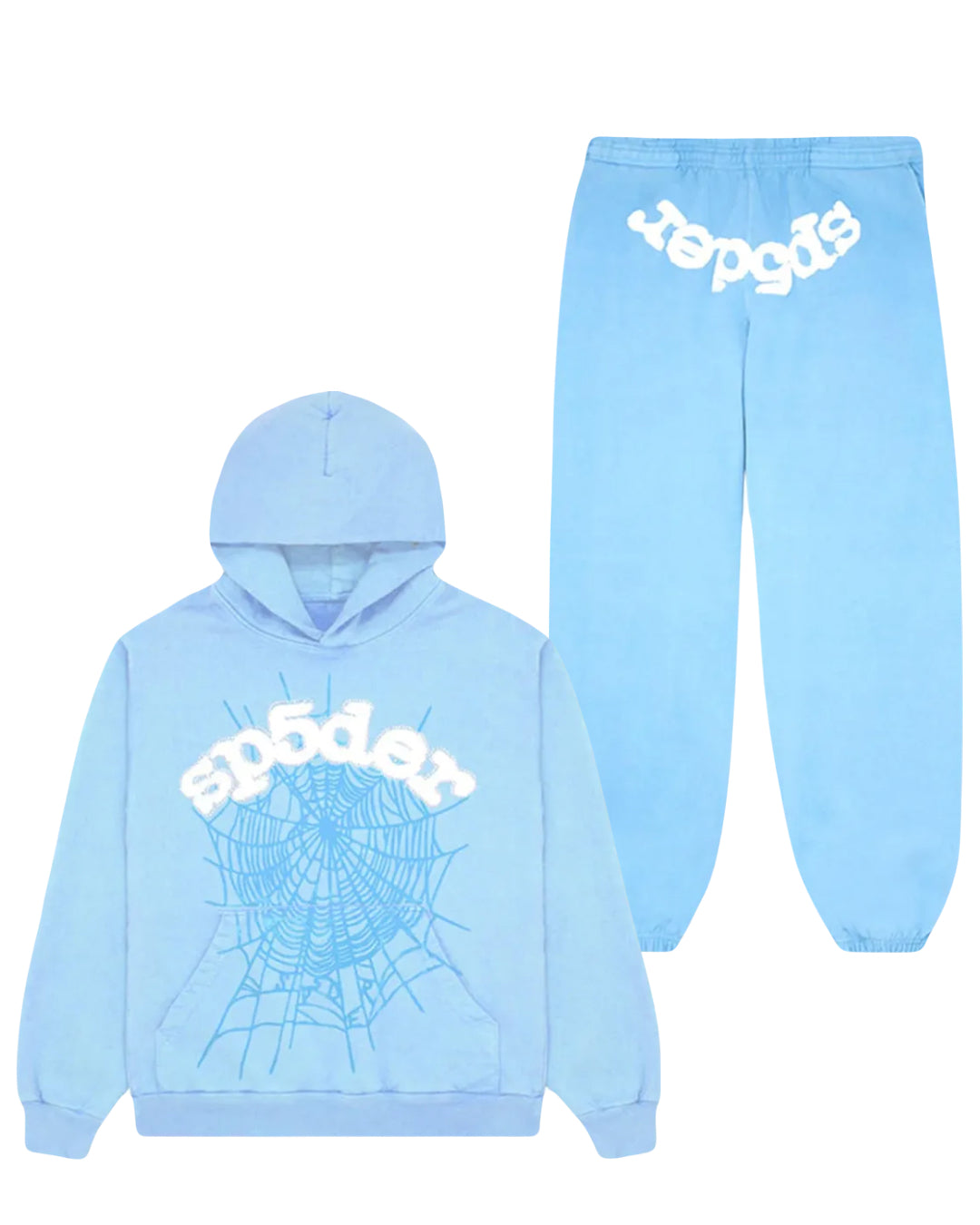 Sp5der Web Hoodie Sky Blue Hoodie/Pants (2-Piece)