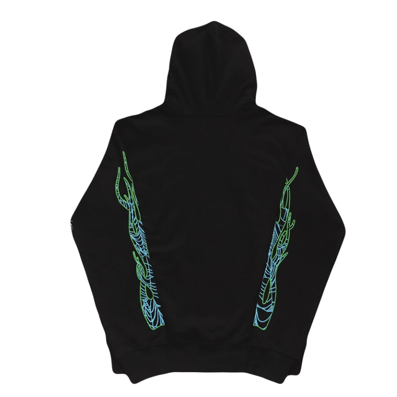 Sp5der X Juice Hoodie Sweatshirt Black