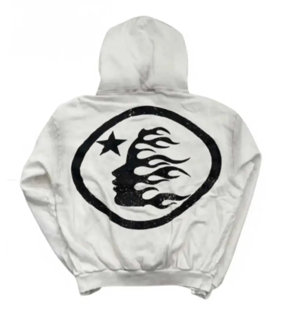 Hellstar *Unreleased* Records Flame Glitter Zip Up Hoodie