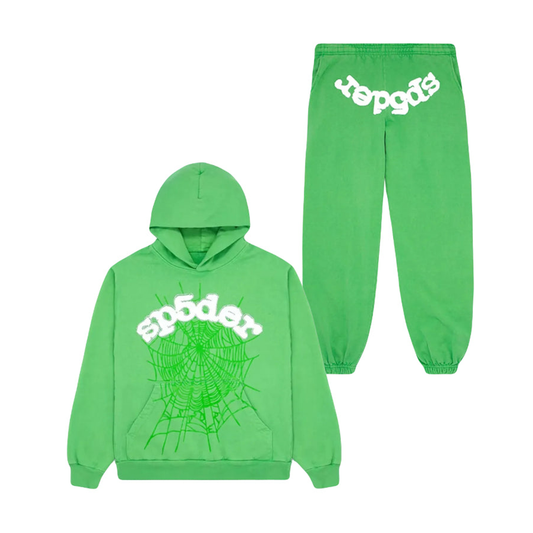 Sp5der Slime Green Hoodie/Pants (2-Piece)