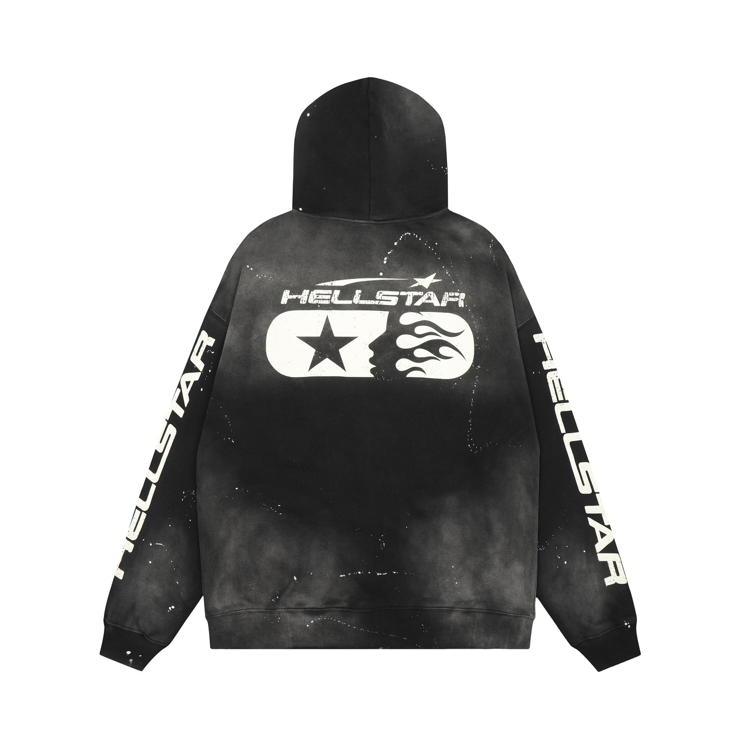 Hellstar Hoodie/Shorts Dripped Noir Unisex Studios Zip Up – Edgy Style with an Artistic Flair