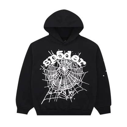 Sp5der AND Web Hoodie Black