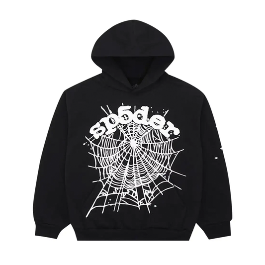 Sp5der AND Web Hoodie Black