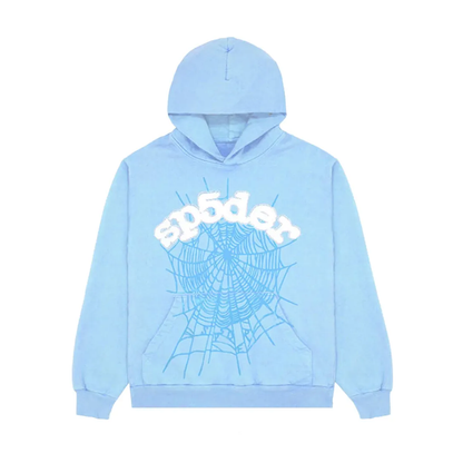Sp5der Web Hoodie Sky Blue