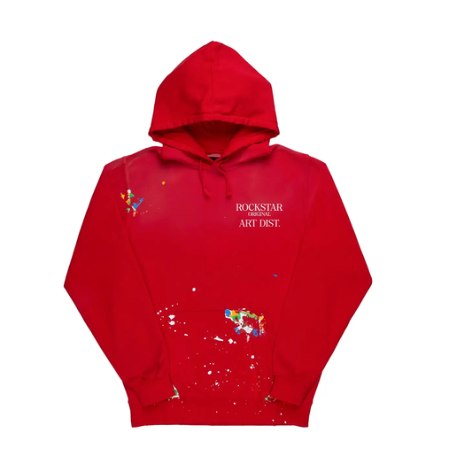Rockstar Art Dist. Red Graphic Hoodie