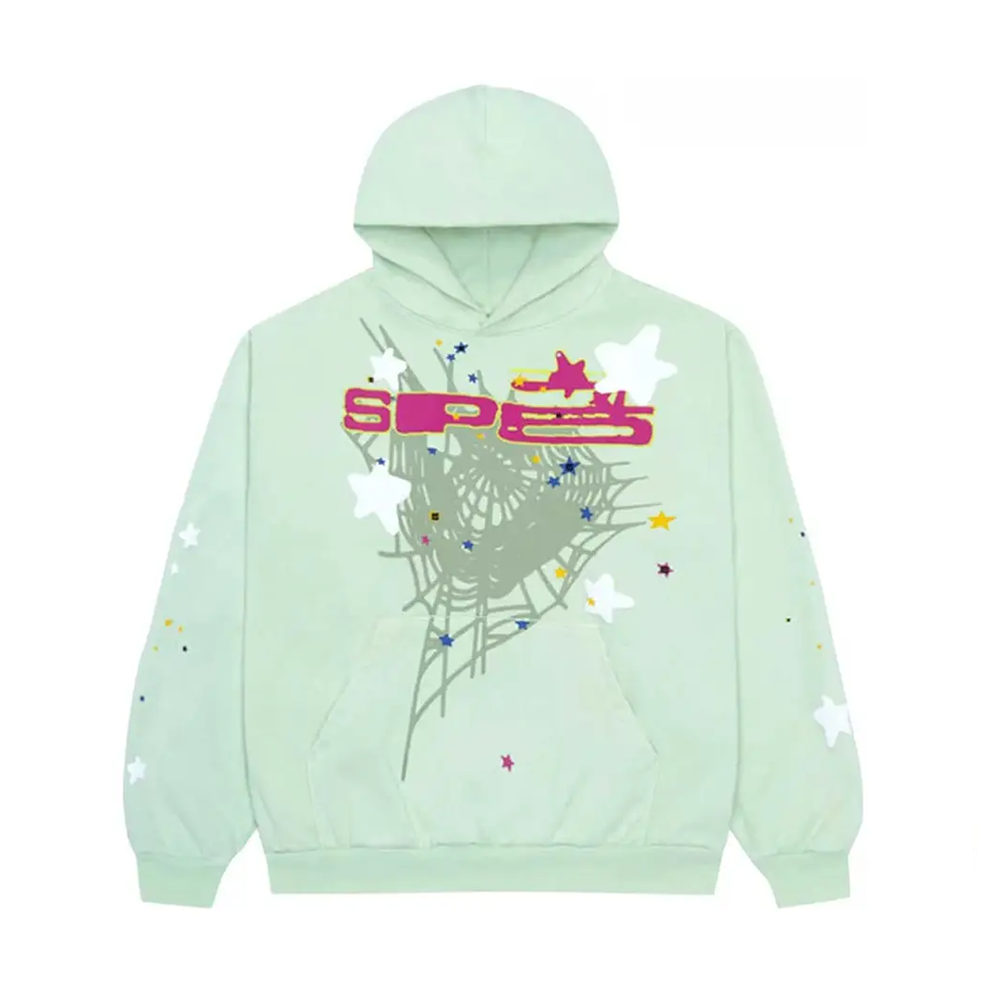 Sp5der Sp5 Mint Hoodie