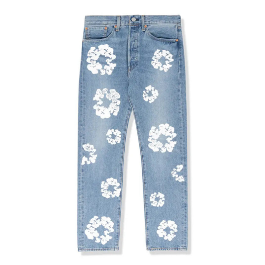 Denim Tears Light Blue Heritage Jeans – Stylish Light Wash