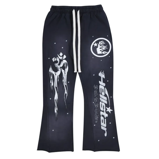 Hellstar Studios Racer Flare Sweatpants Black